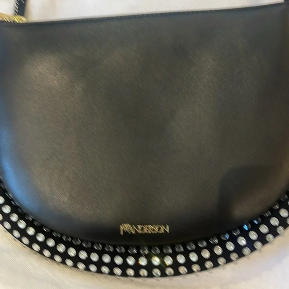 NWT JW ANDERSON BLACK CRYSTAL BUMPER MOON BAG - Picture 4 of 12
